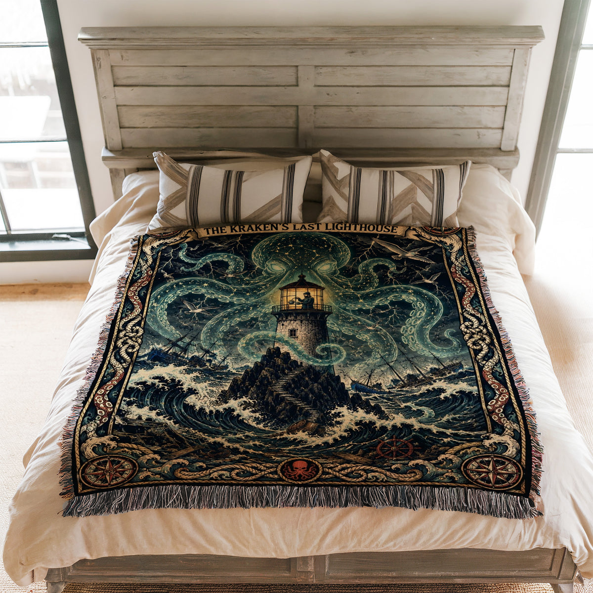 The Kraken's Last Lighthouse Blanket