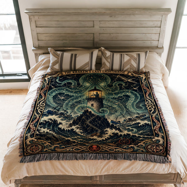 The Kraken's Last Lighthouse Blanket