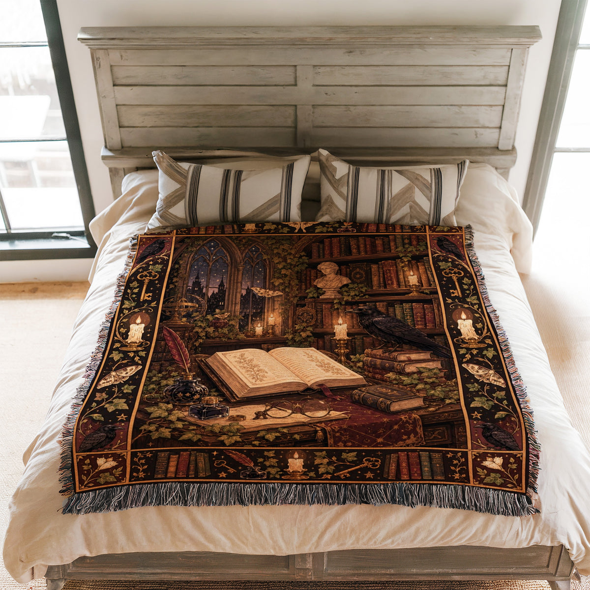 The Raven Scholar's Desk Blanket