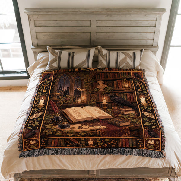 The Raven Scholar's Desk Blanket