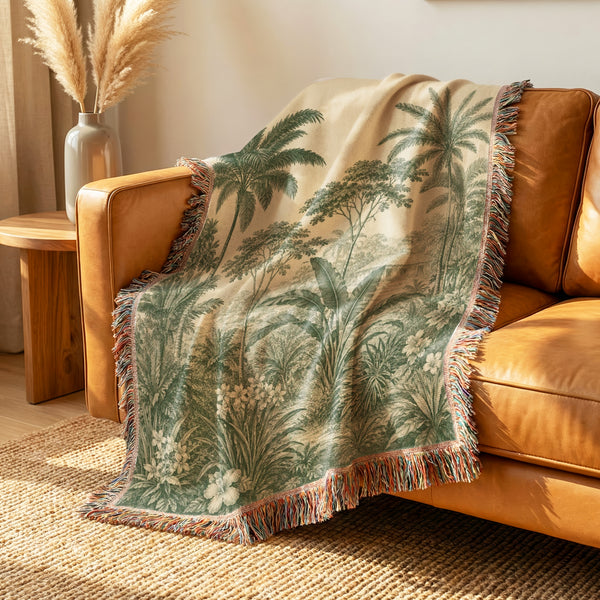 The Hidden Palm Garden Blanket