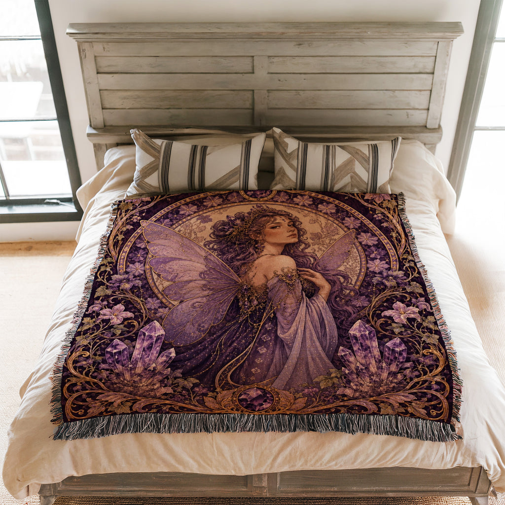 Amethyst Art Nouveau Fairy Blanket