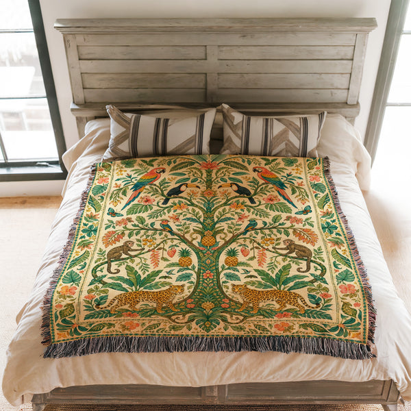 Tropical Tree of Life Blanket