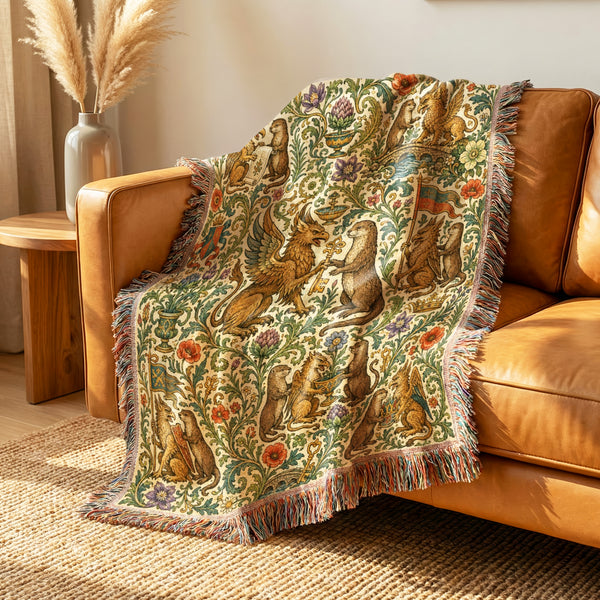The Griffin & Otter Bestiary Blanket