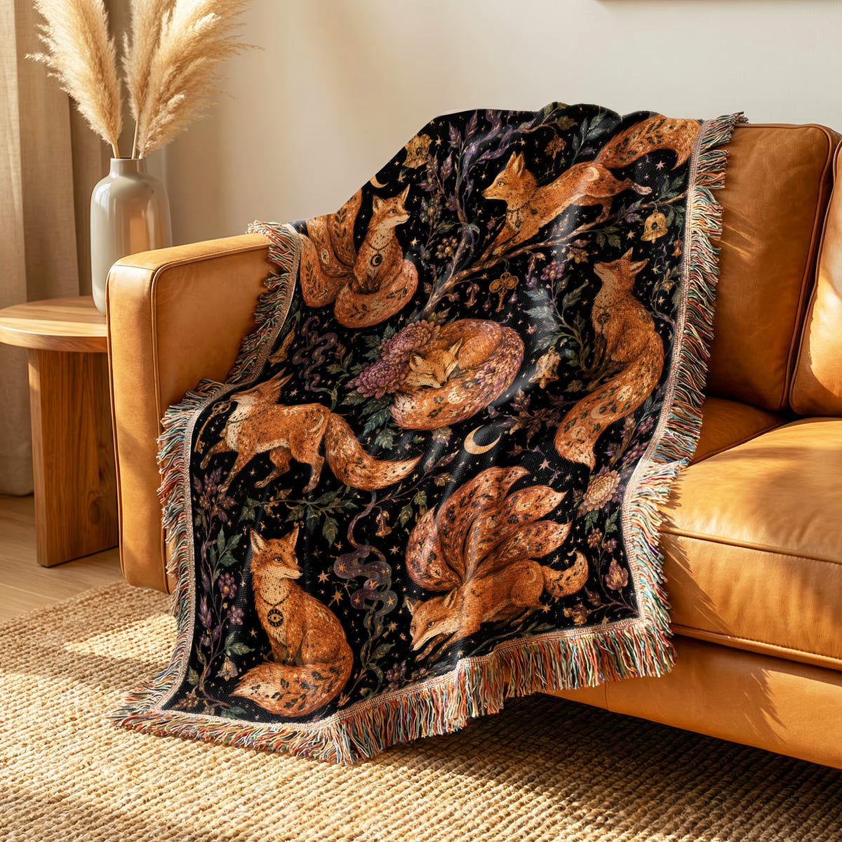 Celestial Fox Garden Blanket