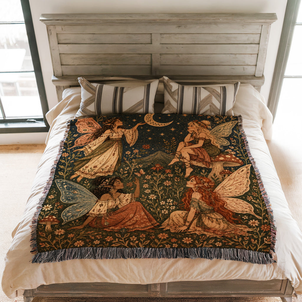Moonlit Fairy Gathering Blanket