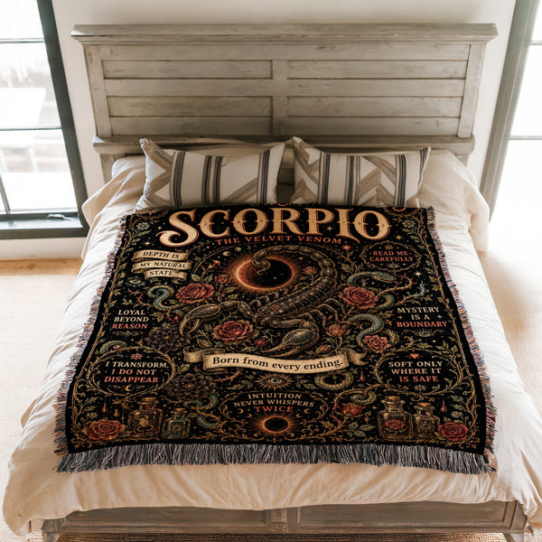 Scorpio – The Velvet Venom Zodiac Blanket