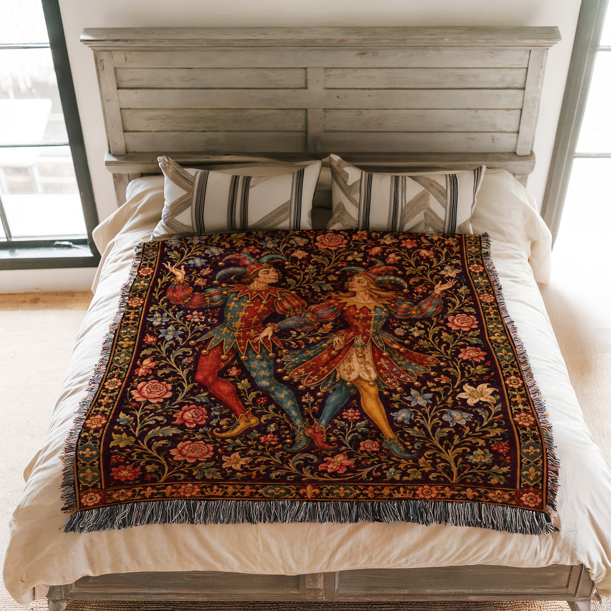 The Jesters of the Rose Court Blanket