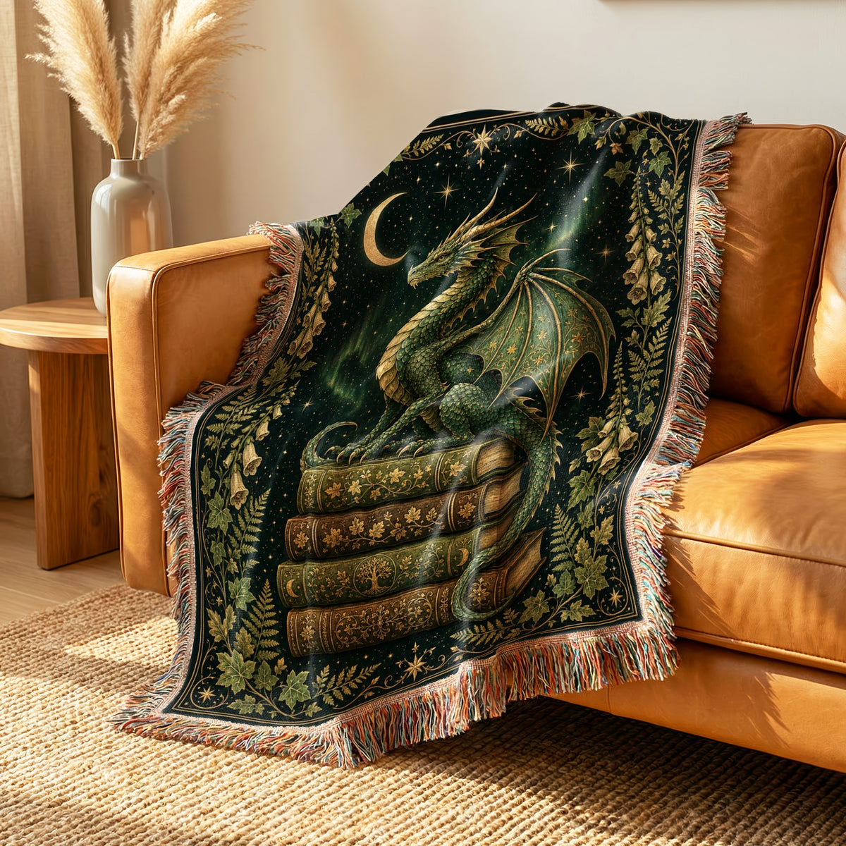 Emerald Crescent Dragon Blanket
