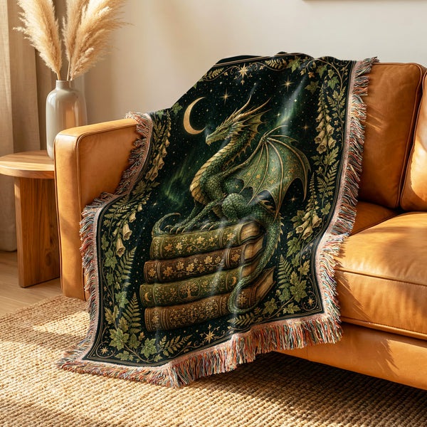 Emerald Crescent Dragon Blanket