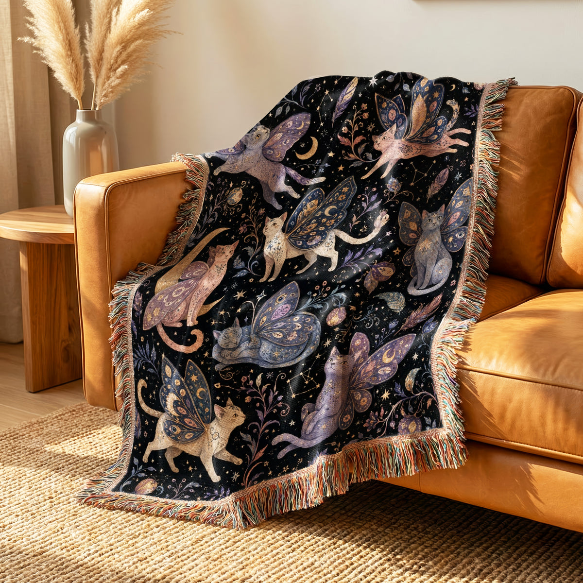 Celestial Fairy Cats Blanket