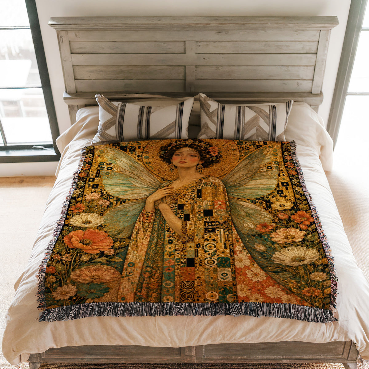 Golden Art Nouveau Fairy Blanket