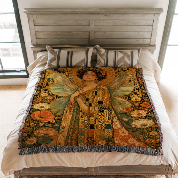 Golden Art Nouveau Fairy Blanket