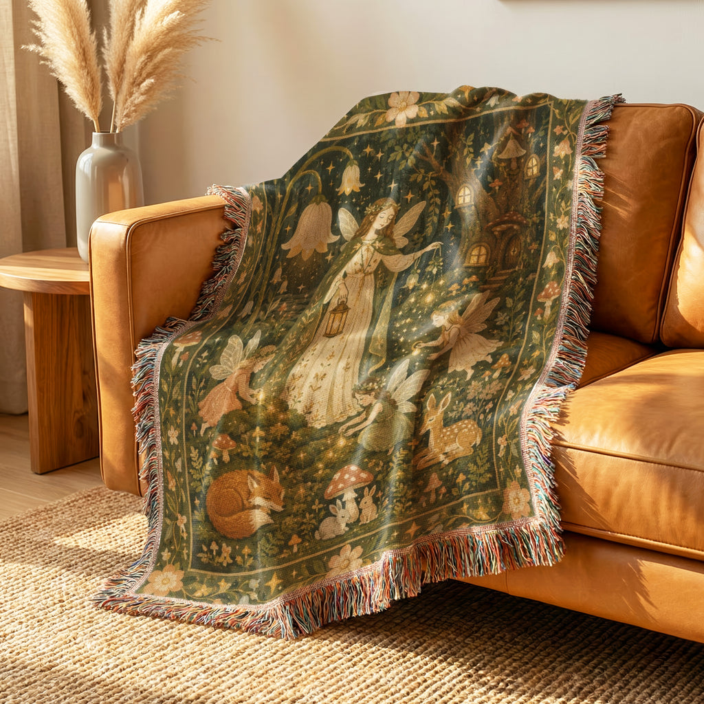 Lantern Fairy Woodland Blanket