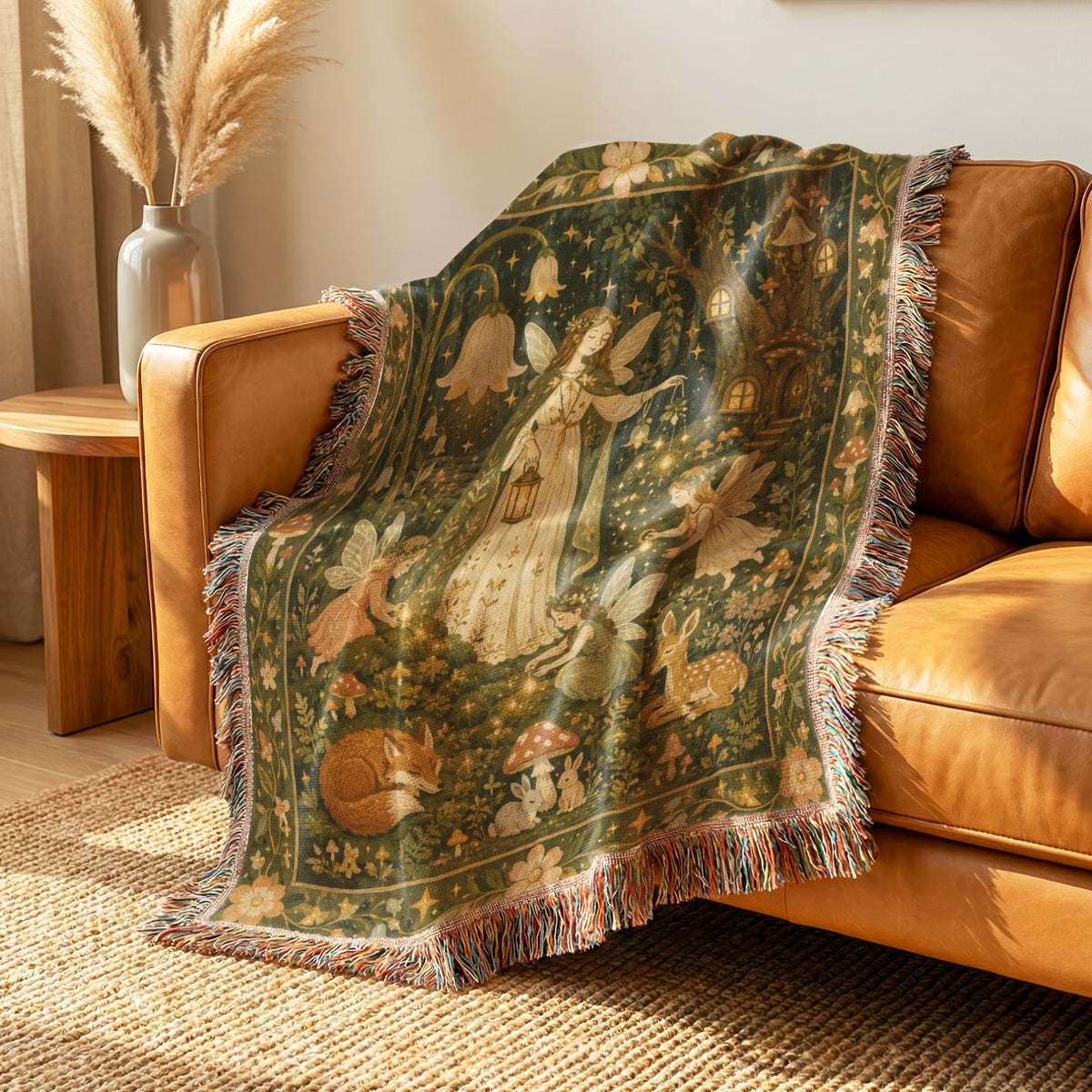 Lantern Fairy Woodland Blanket