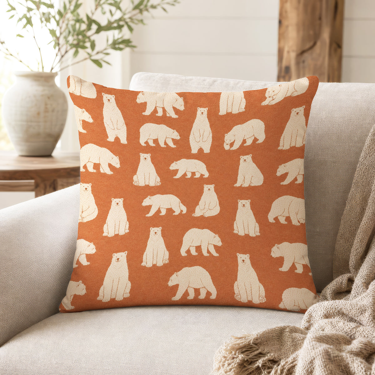 Rustwood Bears – Woodland Bear Pillow
