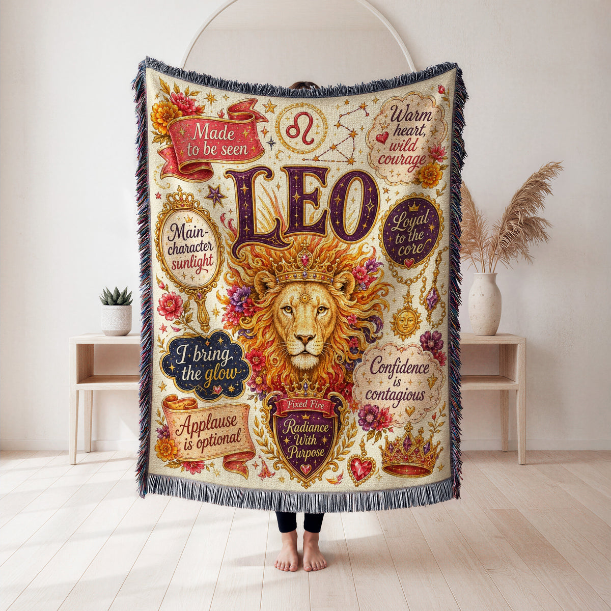 Leo – Radiant Heart Zodiac Blanket