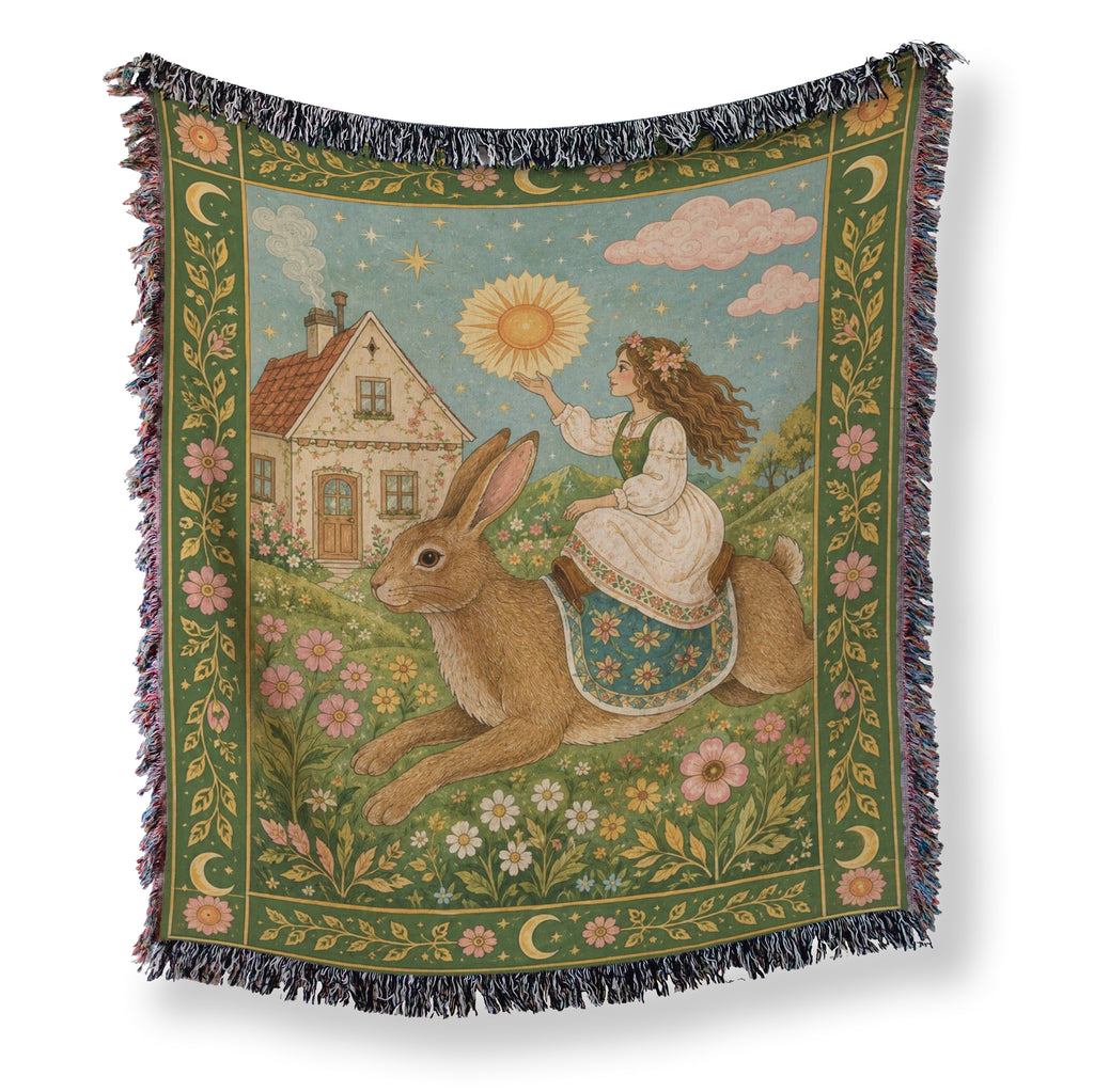 Cottage Garden Rabbit Blanket