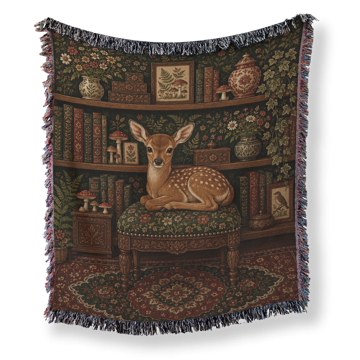 The Woodland Deer Library Blanket Main image