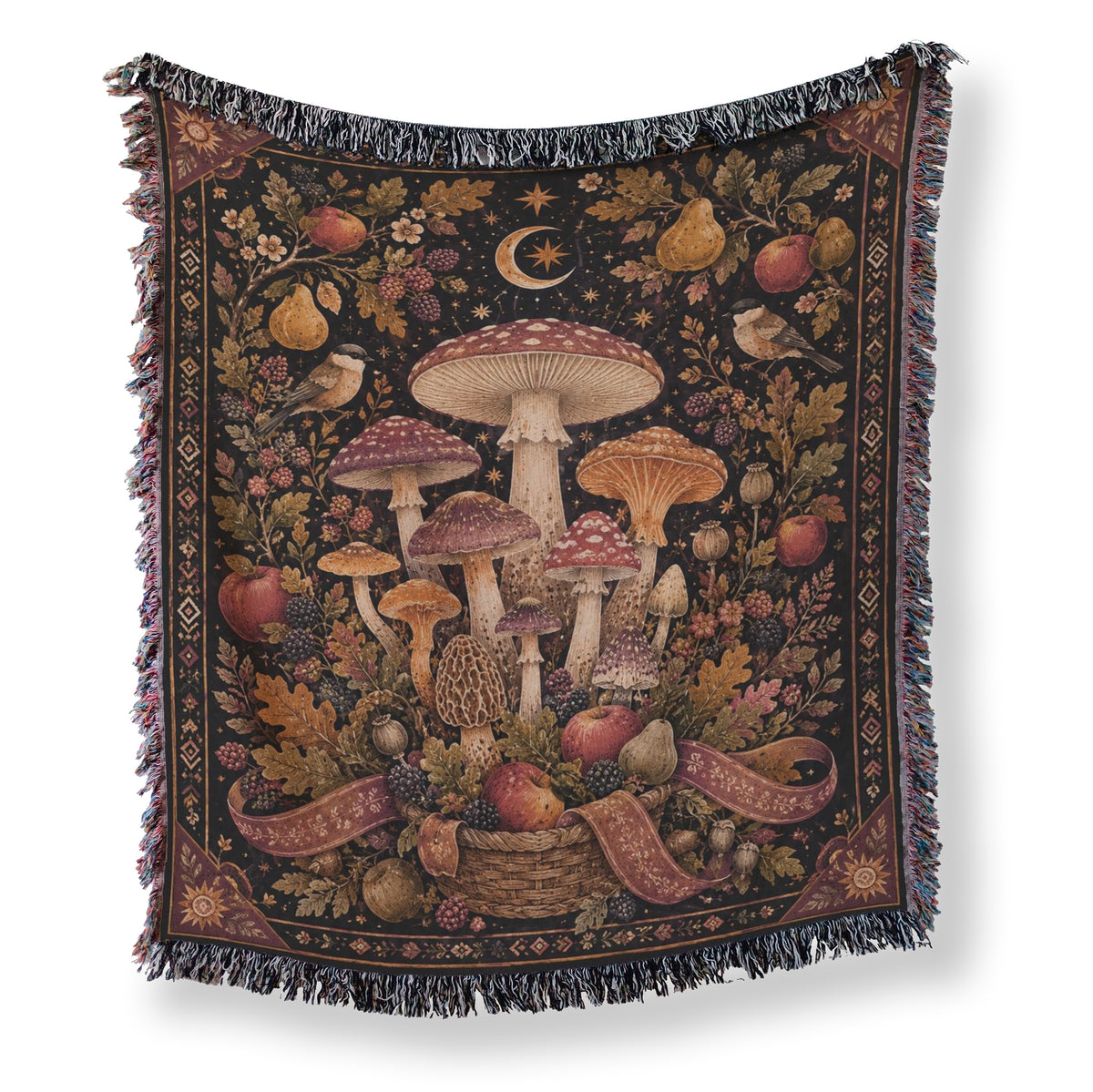 Autumn Harvest Mushroom Blanket