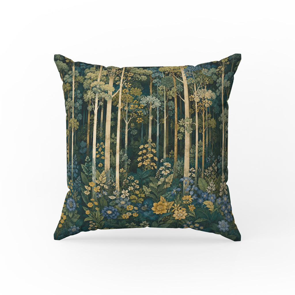 Midnight Flower Grove Pillow