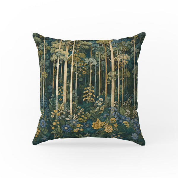 Midnight Flower Grove Pillow