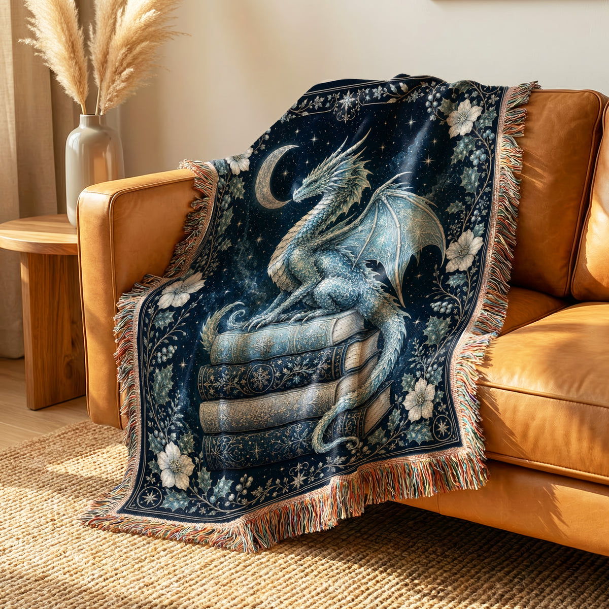 Frost Moon Dragon Blanket