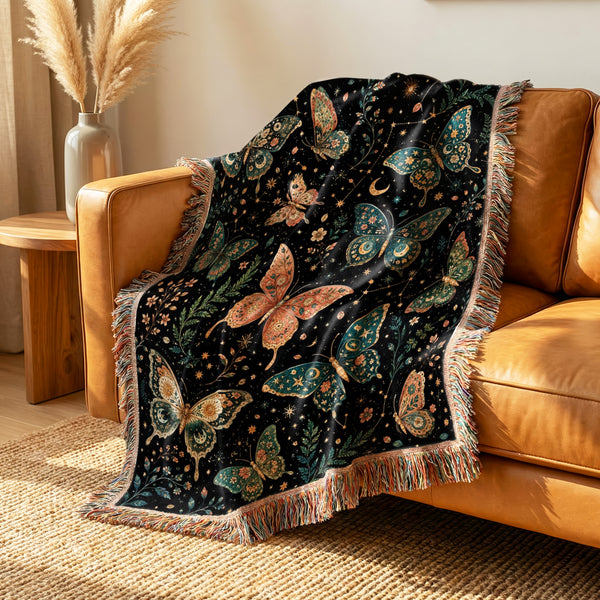 Celestial Butterfly Garden Blanket