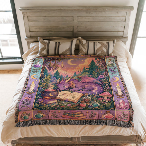 Purple Potion Dragon Reader Blanket