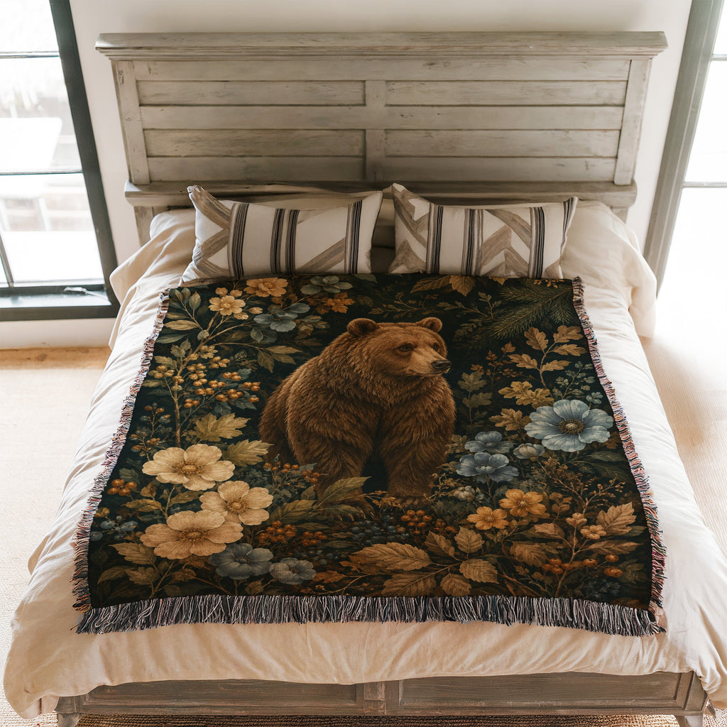 Botanical Forest Bear Blanket