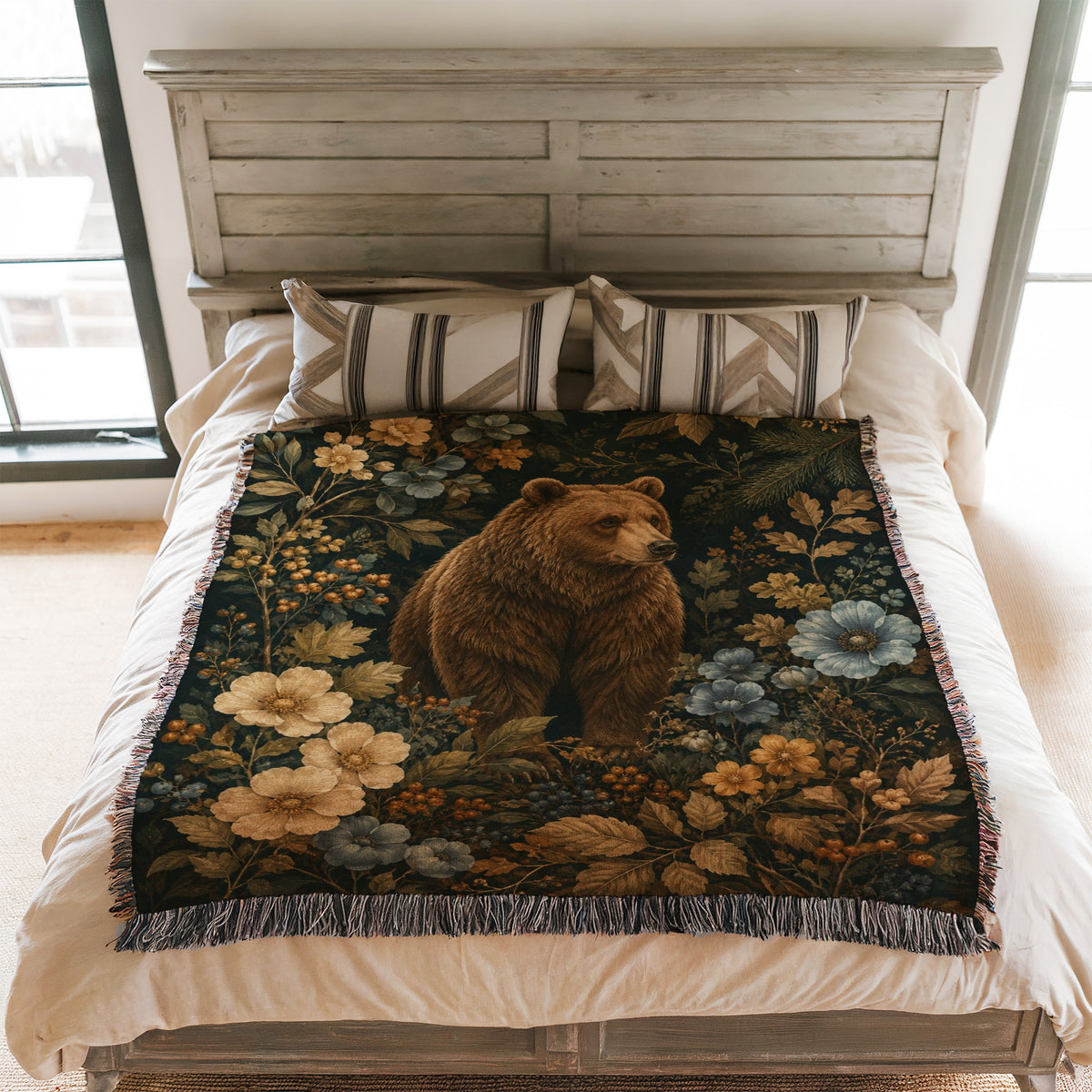 Botanical Forest Bear Blanket