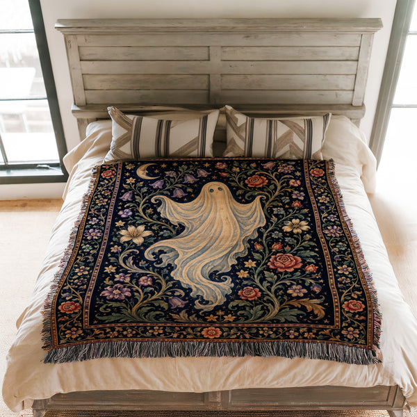 The Moonlit Garden Ghost Blanket