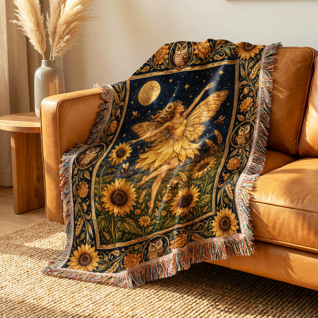 Sunflower Moon Fairy Blanket
