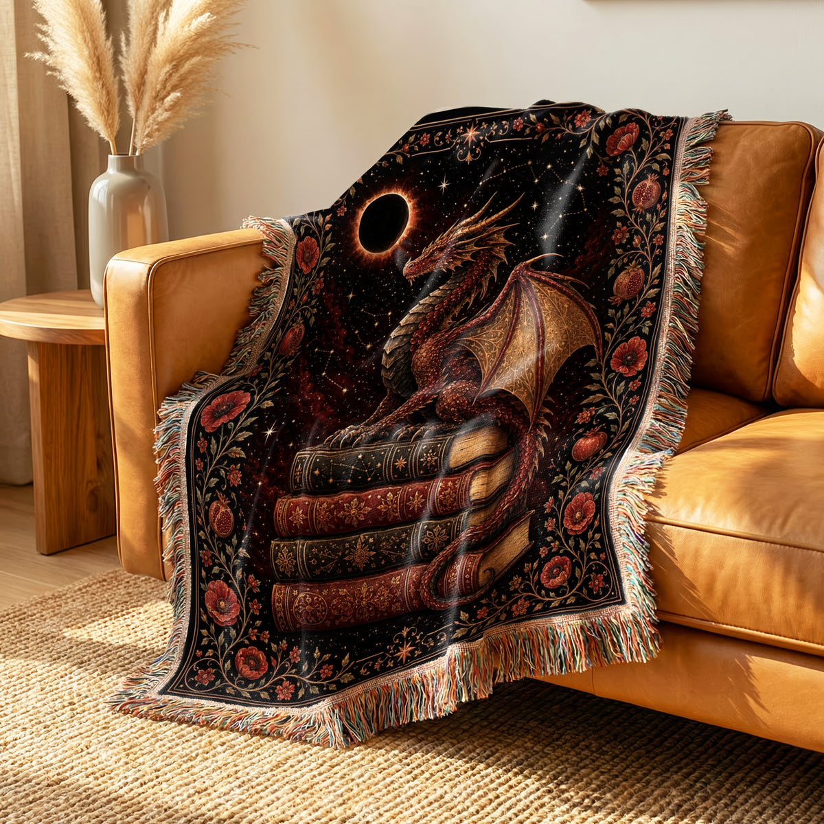 Eclipse Dragon & Pomegranate Blanket