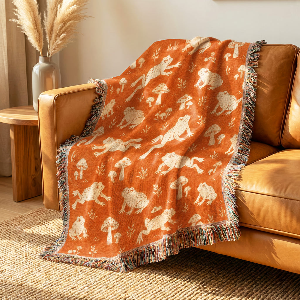 Toadstool Frog Blanket