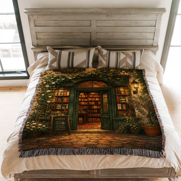 The Lantern-Lit Bookshop Blanket