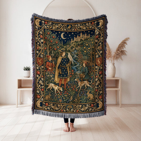 The Falconer of the Moonlit Vale Blanket