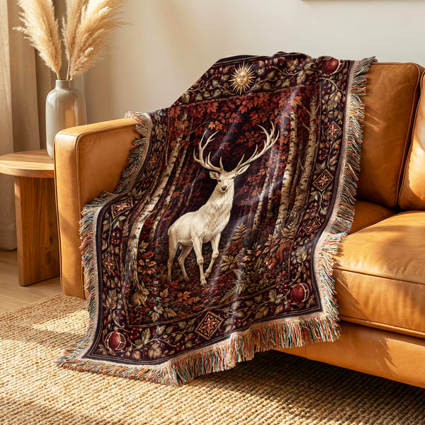 The White Stag of Autumn Blanket