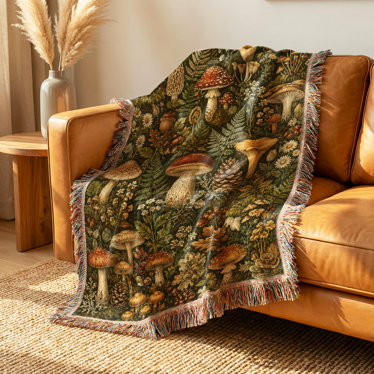 Woodland Forager Mushroom Blanket