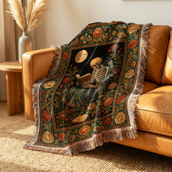 Autumn Scholar Skeleton Blanket