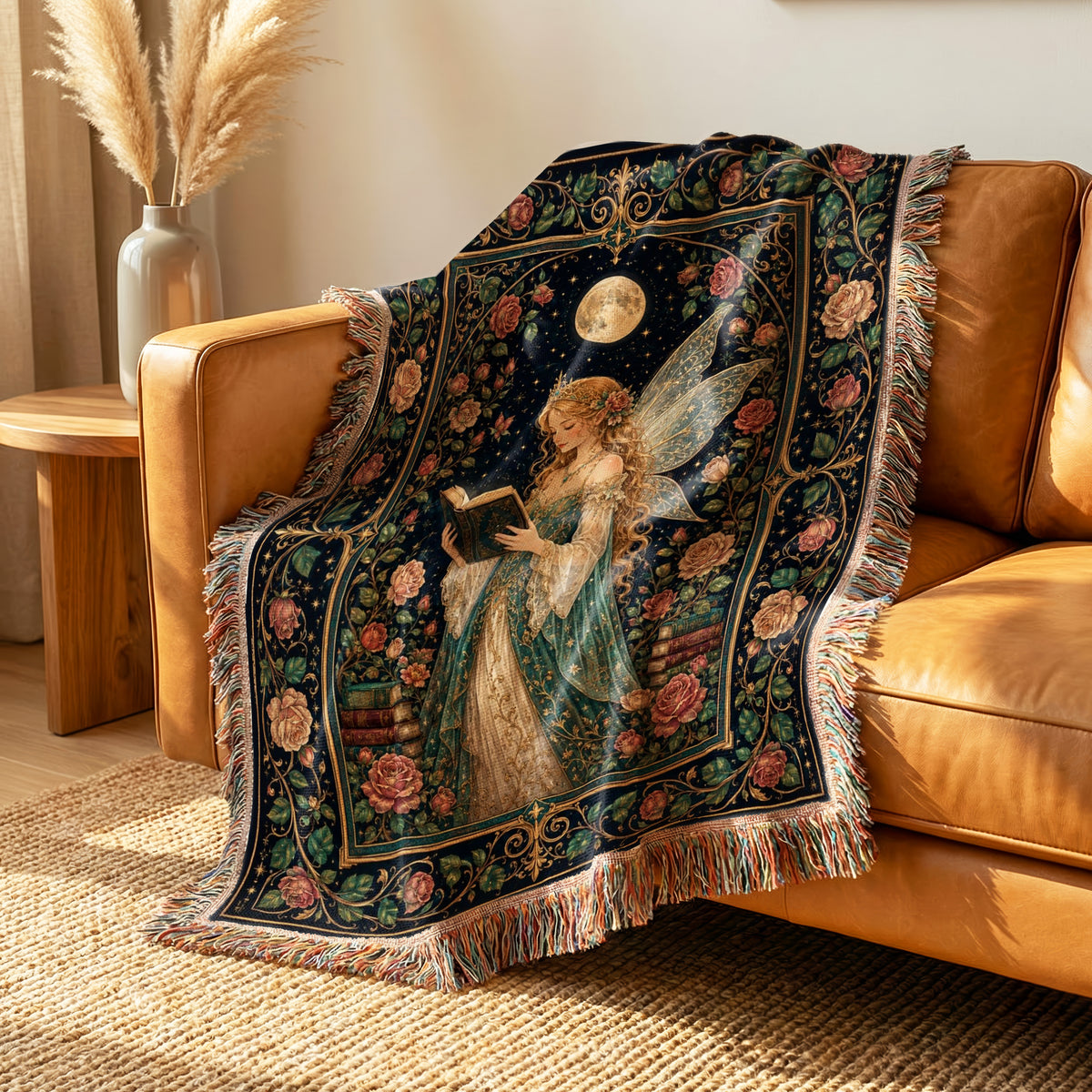 Moonlit Rose Fairy Reader Blanket