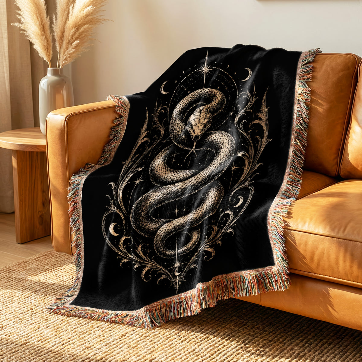 Celestial Serpent Emblem Blanket