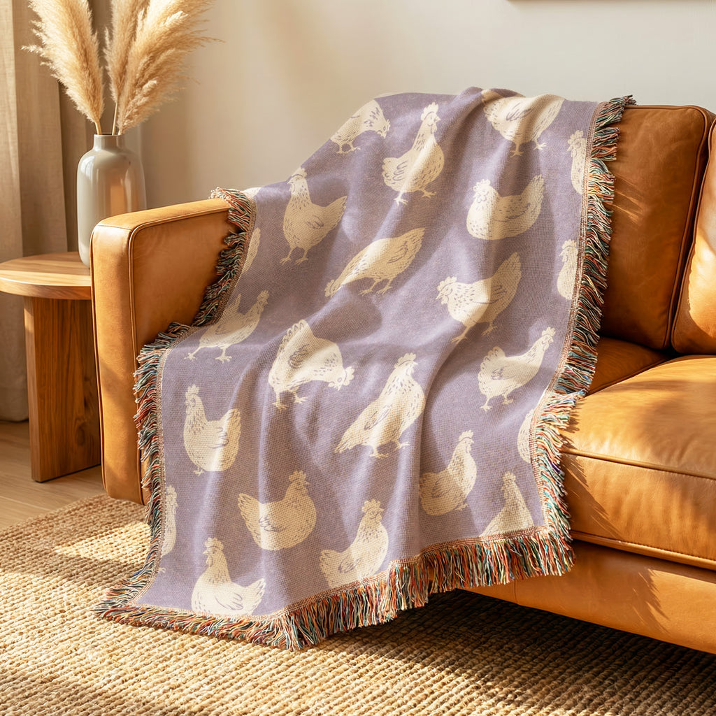 Lavender Hen Blanket