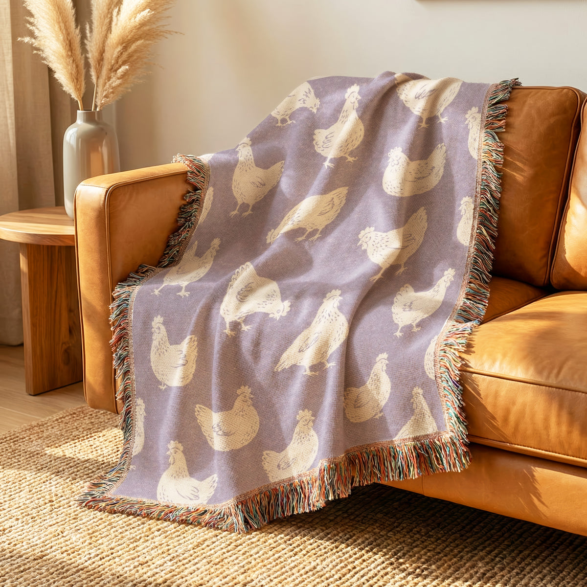 Lavender Hen Blanket