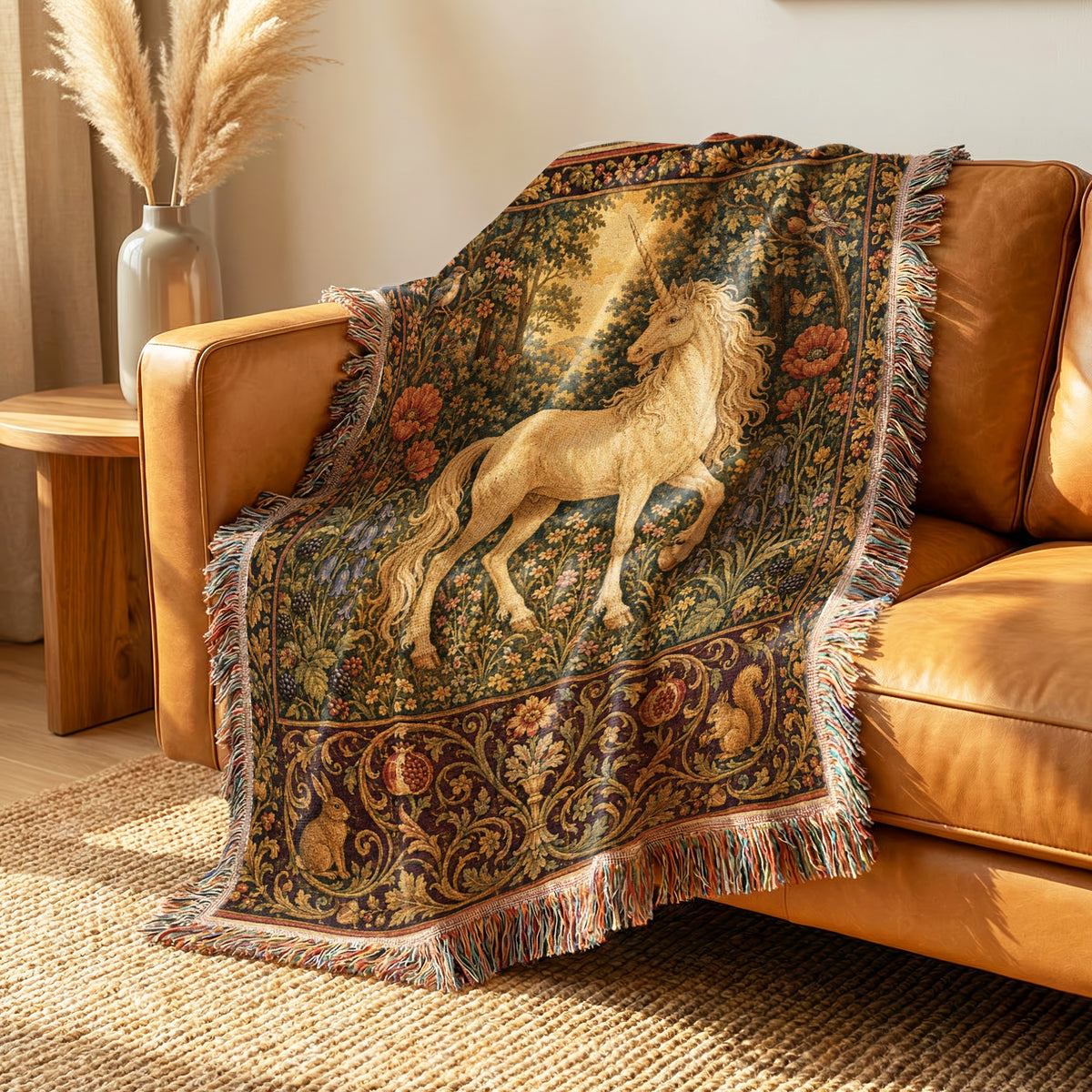 The Golden Meadow Unicorn Blanket