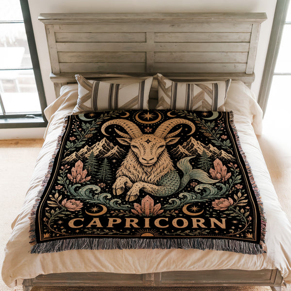 Capricorn Sea-Goat Zodiac Blanket