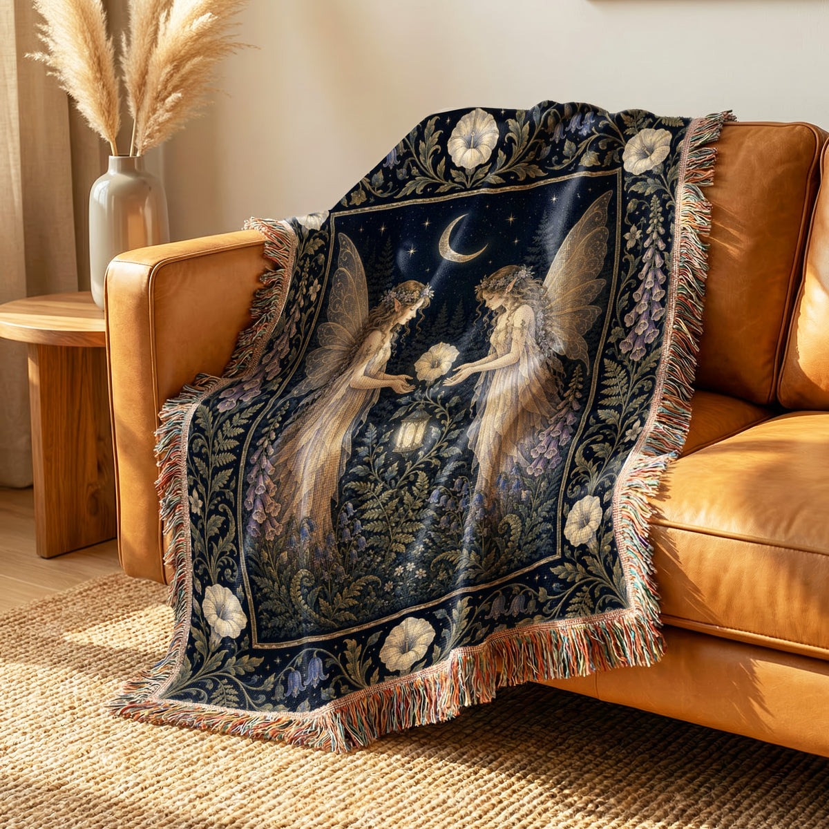 Moonlit Twin Fairies Blanket