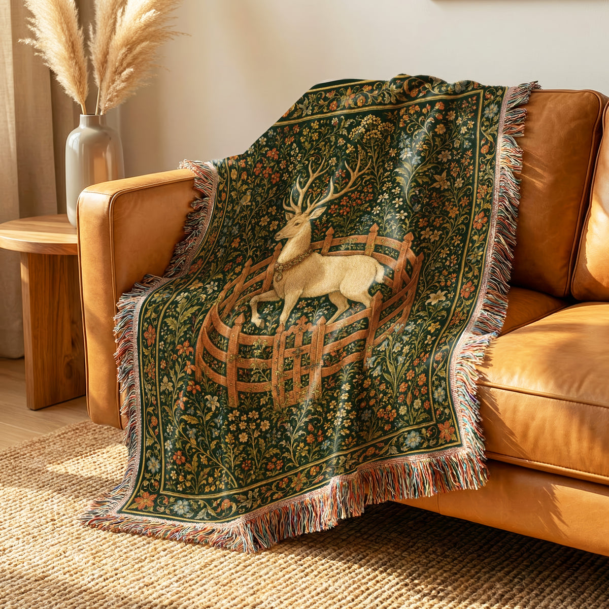 The Stag in the Walled Garden Blanket