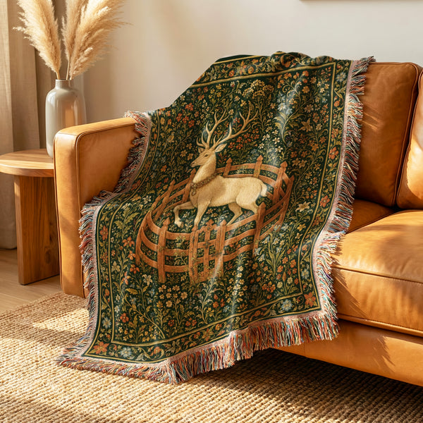 The Stag in the Walled Garden Blanket