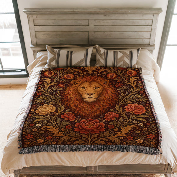 The Pomegranate Lion Blanket